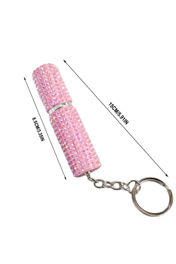 Refillable Perfume Spray Bottle - Essential Oil & Cosmetic Container with Keychain Flash Design, Portable Bling Liquid Sprayer