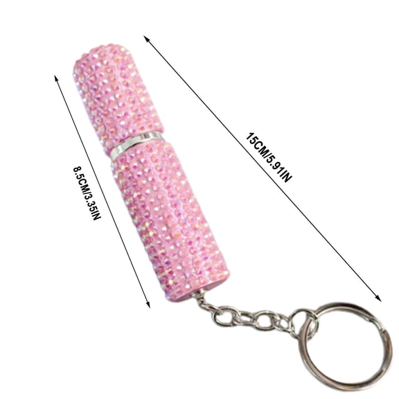 Refillable Perfume Spray Bottle - Essential Oil & Cosmetic Container with Keychain Flash Design, Portable Bling Liquid Sprayer
