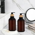 thumbnail image 1 of Refillable Plastic Soap Dispenser, 16 oz/500ml Hand Soap Bottle – Rust-Proof ABS Pump for Bathroom, Kitchen, Lotion, Shampoo – Modern Matte Finish (Coffee), 1 of 6