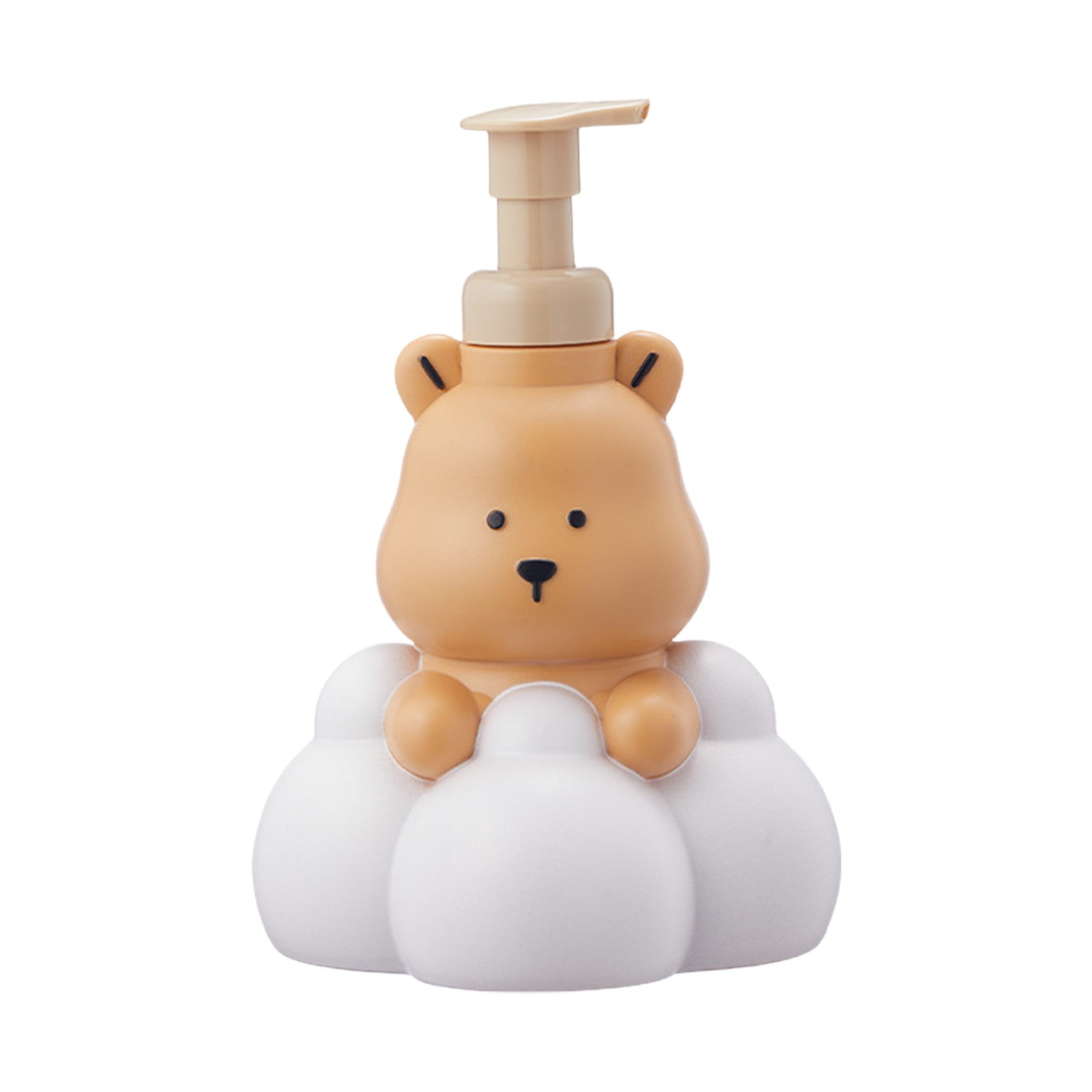 Refillable Pump Bottle Shaped Soap Dispenser for Bathroom Shampoo Liquid Hand Wash Lotion Container Dispenser Pump with Easy Press Brow Design