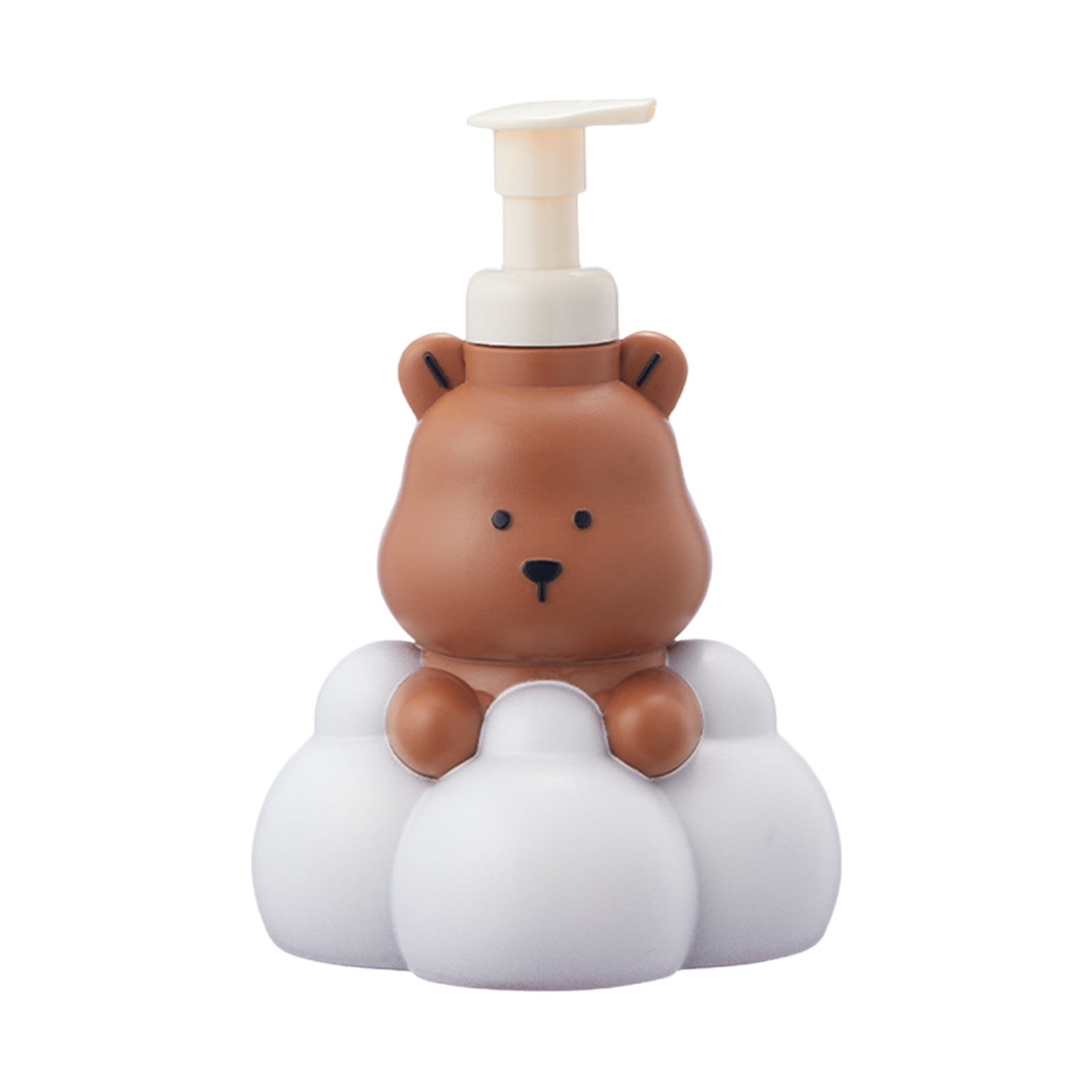 Refillable Pump Bottle Shaped Soap Dispenser for Bathroom Shampoo Liquid Hand Wash Lotion Container Dispenser Pump with Easy Press Brow Design