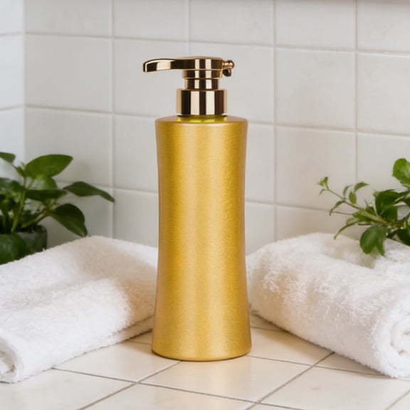 Refillable Pump Dispenser, 16.9 Oz, Plastic Bottle for Bathroom, Kitchen, Office Countertop, Reusable, Recyclable, Suitable for Soap, Hand Care, Shower Products