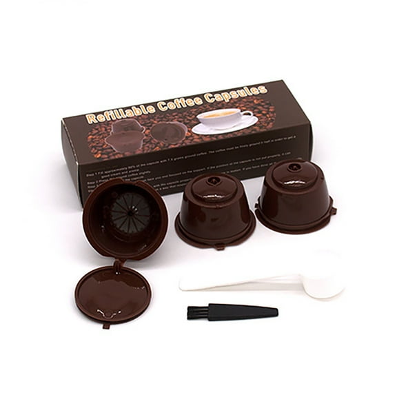 Refillable Reusable Coffee Pods Compatible with Dolce Gusto Brewers 3 Pack