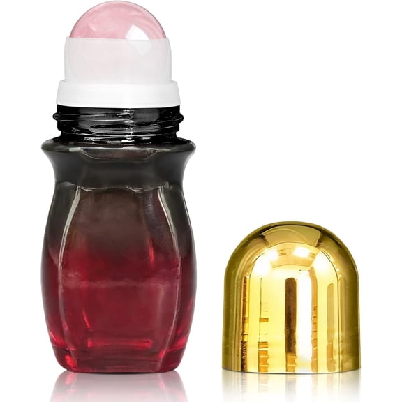 Refillable Roll-On Ball Bottle for Essential Oils Perfume Travel - Portable Empty Liquid Dispenser Bottle for Aromatherapy Skin Care - Accurate Mess-Free Application at Home Office or On The Go
