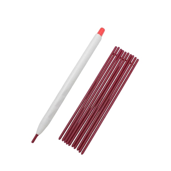 Refillable Sewing Chalk Pen with Heat Erasable Marks, Press Tool, 10 Refills Included for Patchwork Home Projects