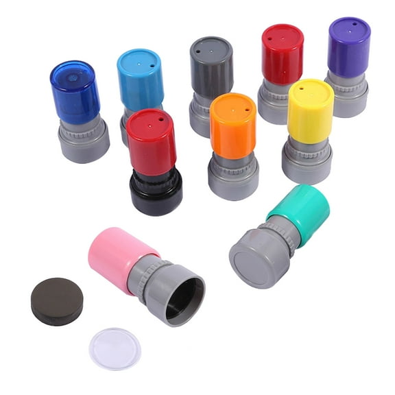 Refillable Teacher Reward Stamp Photosensitive Stamp Behavior Stamp for Interactive Homework and Classroom 17mm