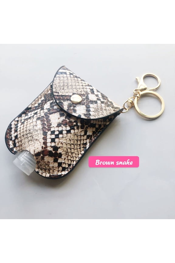 Refillable Travel Bottle and Keychain Set,Leakproof Empty Containers for Hand Wash, Toiletries, Body Lotion Lightweight and Portable - Versatile Use for Travel, Office, Outdoor Brown