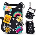 thumbnail image 1 of Gynky Cat Silicone Case with Keyring for Touchland Hand Sanitizer Mist Case 1FL. OZ, With Cute 6 Charms Accessory, Black, 1 of 7