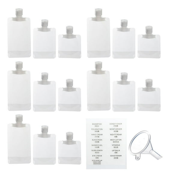 Refillable Travel Pouches for Toiletries, Leak-Proof Portable Transparent Body Vacation Must Have, Ideal Organizer for Travel Liquid Makeup Bag (30 ml, 50 ml, 100 ml)