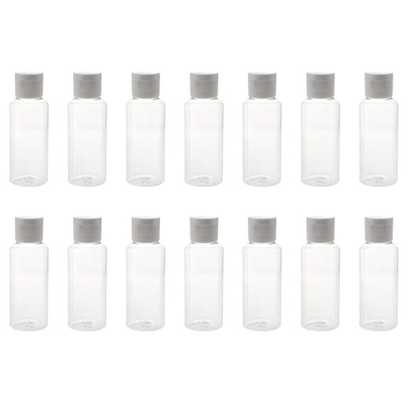 OUNONA White ABS Refillable Travel Bottles for Toiletries and Storage, 30 Pieces, Leak-Proof and Portable for Outdoor Use