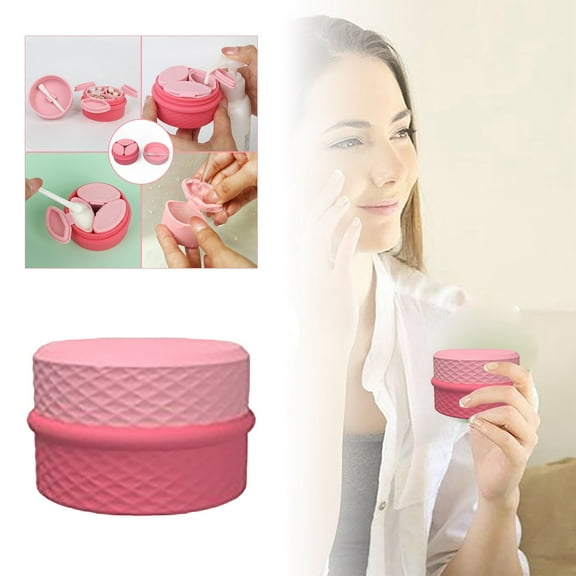 Refillable Vacuum Sealed Cosmetic Powder Storage Jar Moisturizing Face Container For Travel Organizer