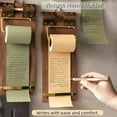 thumbnail image 1 of Refillable Wall Mounted Paper Roll,Vintage Clipboard Hanging Memo Board, Refillable Kraft Paper Roll With Cutter, Includes Wooden Pen For Retro Office, Kitchen & Home Decor, 1 of 5