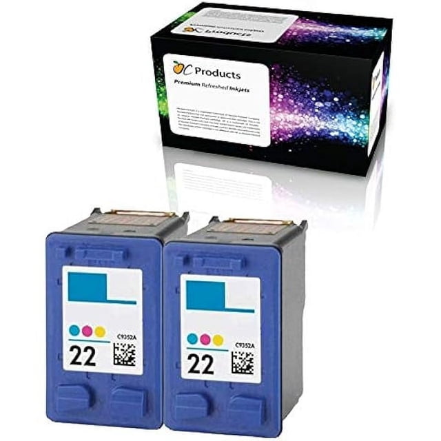 Refilled Ink Cartridge Replacement for HP 22 for PSC 1410 Deskjet F4180