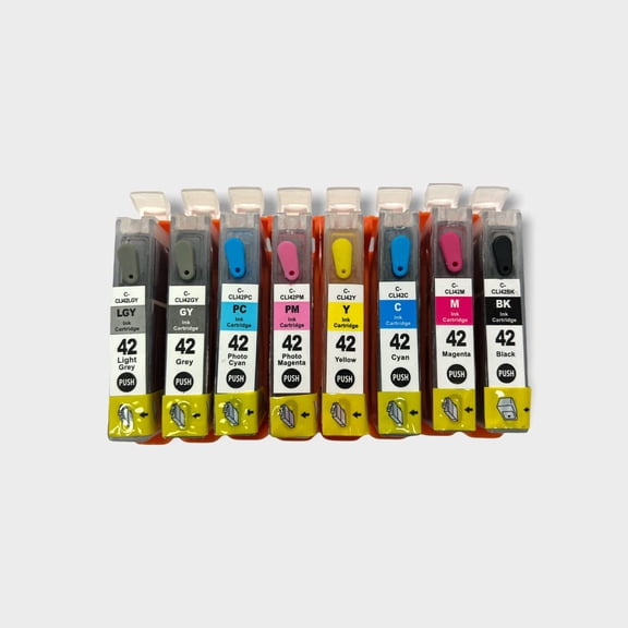Refilled Refillable Replacement for Pro100 Refillable Ink Cartridge CLI-42 with auto Reset chip (8 Pack)