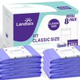 thumbnail image 1 of Refills Compatible with Dekor Classic Diaper Pail Refills | 8 Count for 4752 Diapers(Extra 20% Lengths) Diaper Pail Bags with Extra 30% Thickness Powerful Odor Eliminate Lavender Scent for Baby/Adult, 1 of 4
