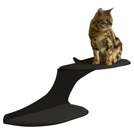 Refined Feline Cat Clouds Cat Shelf - Black