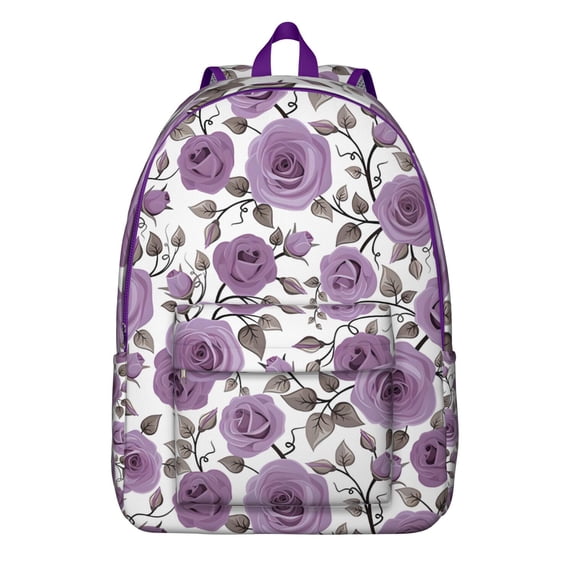 Refined Flowers Design Backpack with Generous Storage, Perfect for Academic and Professional Use, Sturdy Construction, Welcoming Gift for New Employees