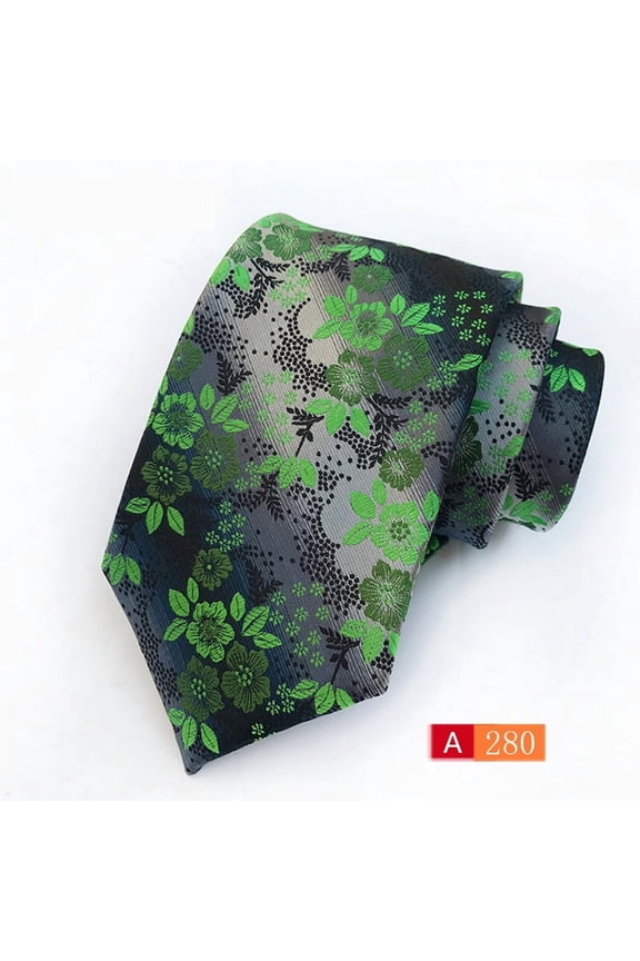 Refined Men's Classic Necktie One Pack, Constructed from Durable Silk Polyester Blend Showcasing a Distinctive Woven Jacquard Striped Motif for Business Professional Settings