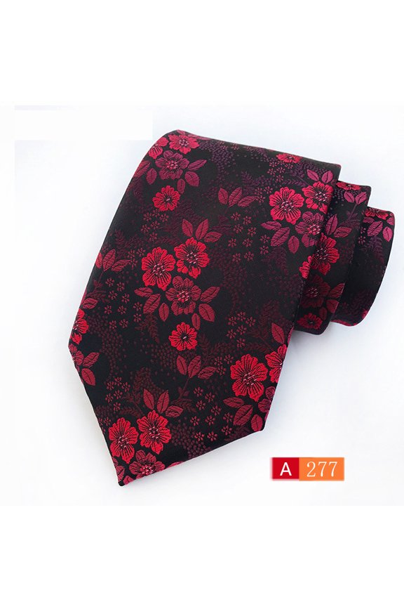 Refined Men's Classic Necktie One Pack, Constructed from Durable Silk Polyester Blend Showcasing a Distinctive Woven Jacquard Striped Motif for Business Professional Settings
