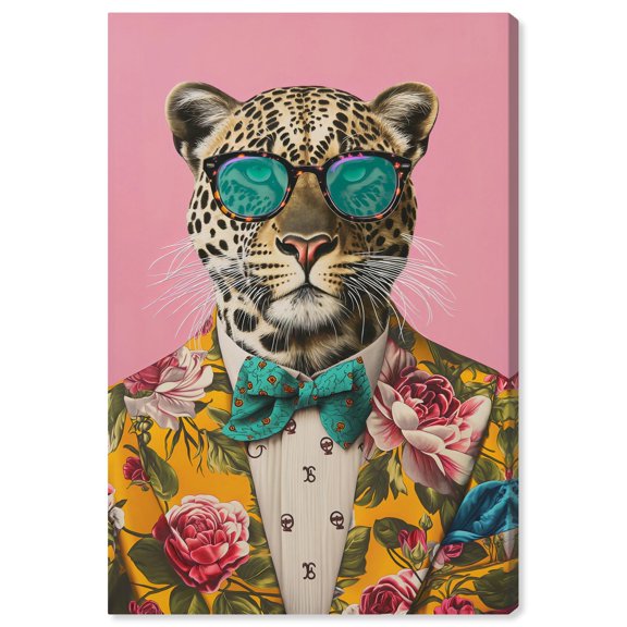 Refined Roar I Canvas Pink Pop Wall Art by Art Remedy, Gallery Wrapped, 16" x 24"
