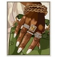 thumbnail image 1 of Refined Sparkle Canvas Fashion Wall Art by Art Remedy, Silver Frame, 30" x 36", 1 of 7