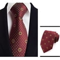 thumbnail image 1 of Refined Texture Men's Classic Necktie One Pack, Made from Premium Silk Polyester Material with an Elaborate Woven Jacquard Stripe Pattern for a Confident Office Look, 1 of 4