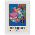 thumbnail image 1 of Refinement (Raffinement) - France - Vintage Airline Travel Poster by Roger Bezombes c.1981 - Japanese Unryu Rice Paper Art Print (Unframed) 12 x 16 in, 1 of 4