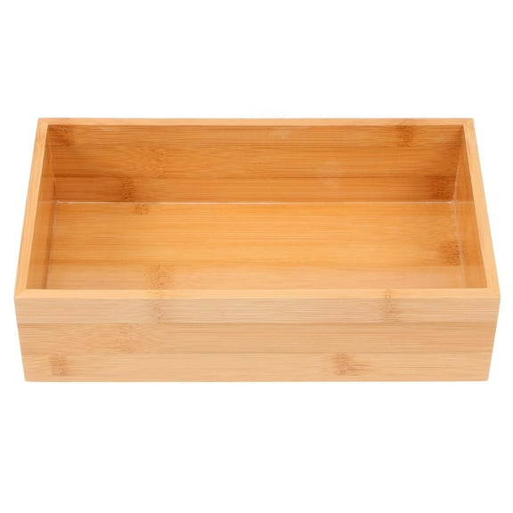 Refining Bamboo and Wood Storage Box for Home Desktop Finishing (Khaki)