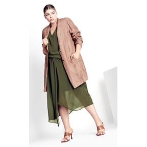 Refinity Womens Plus Size Delray Drape Dress