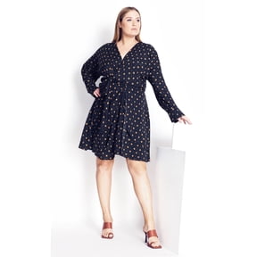 Refinity Womens Plus Size Twist Front Dress