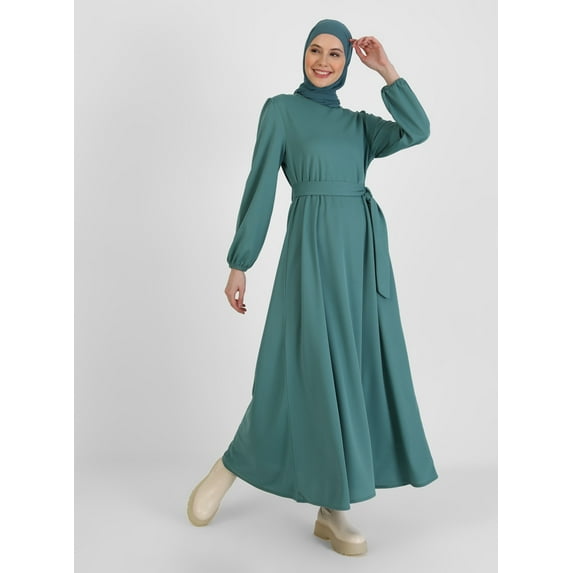 Refka Green Almond Modest Dress