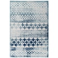 thumbnail image 1 of Reflect Giada Abstract Diamond Moroccan Trellis 5x8 Indoor or Outdoor Area Rug Ivory and Blue, 1 of 7