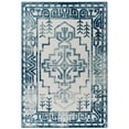 thumbnail image 1 of Reflect Nyssa Distressed Geometric Southwestern Aztec 5x8 Indoor or Outdoor Area Rug Ivory and Blue, 1 of 7