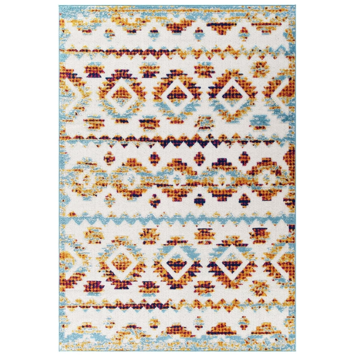 Takara Diamond Trellis 5'x8' Multicolor Indoor/Outdoor Rug