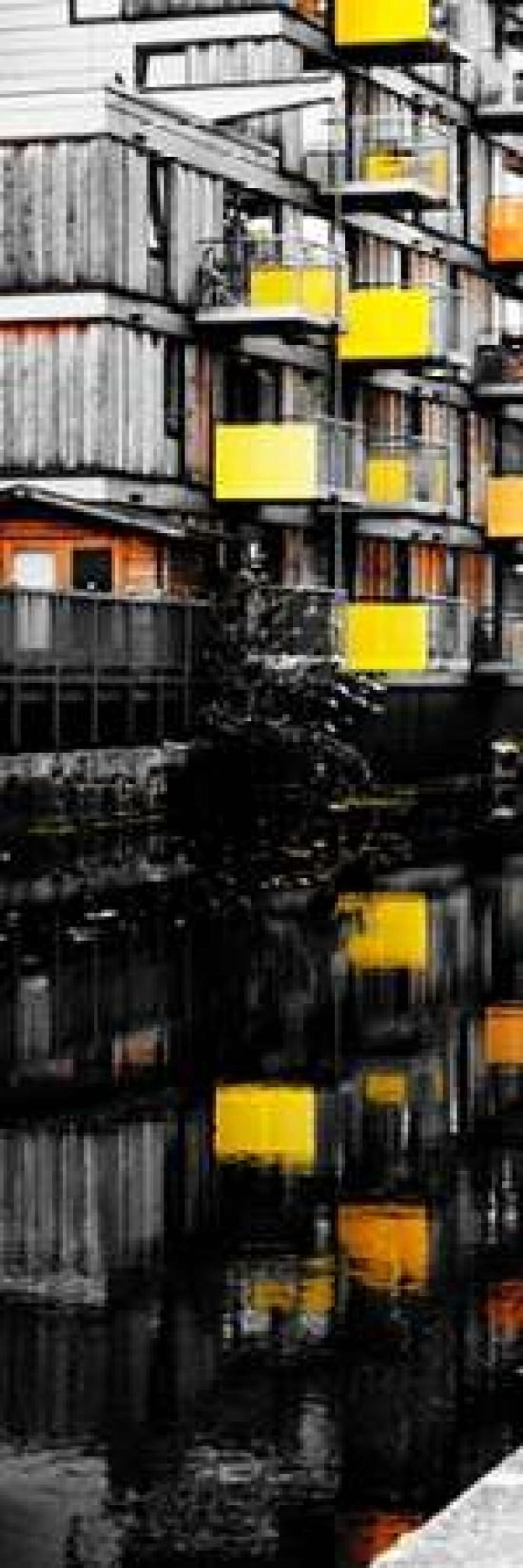 Reflecting Lofts I Canvas Art - Gail Peck (12 x 36)