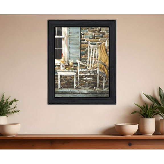 Reflecting Time Black Framed Print Wall Art