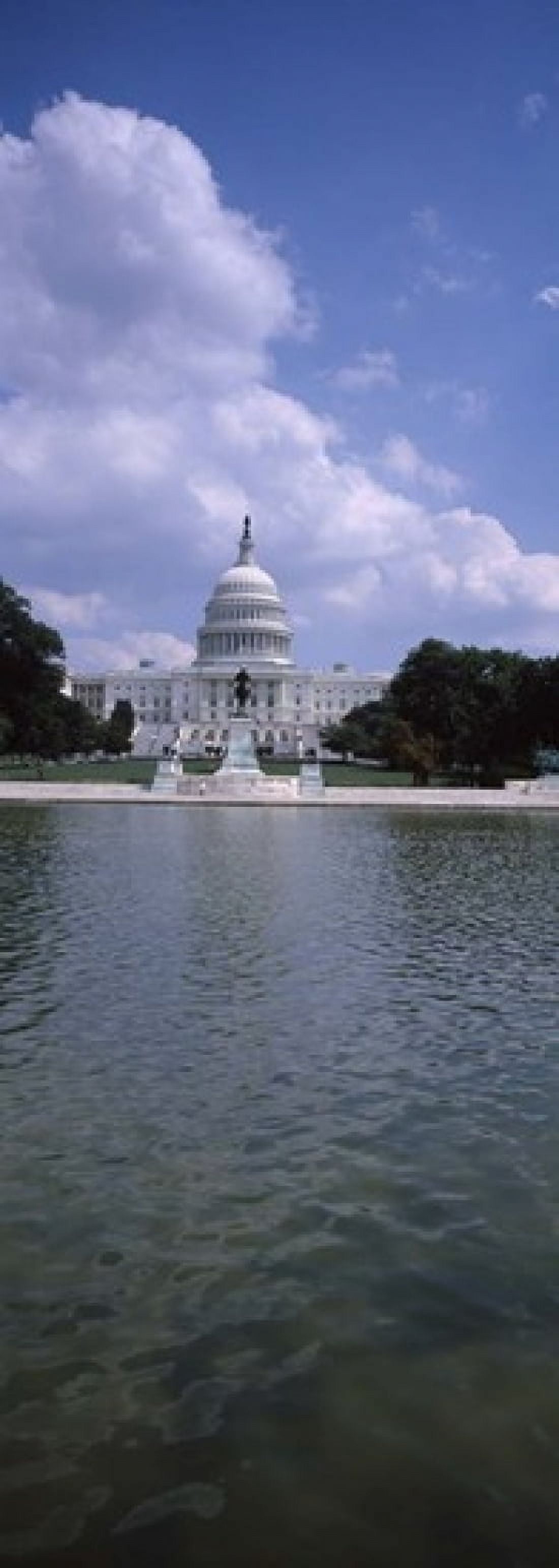 Reflecting pool with a government building in the background Capitol Building Washington DC USA Canvas Art - Panoramic Images (18 x 7)