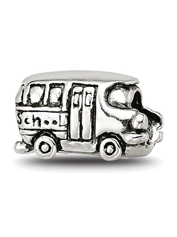 925 Sterling Silver Oxidized Reflections SimStars Bus Bead Charm 5.45x9.09mm Wide Pendant Necklace for Women