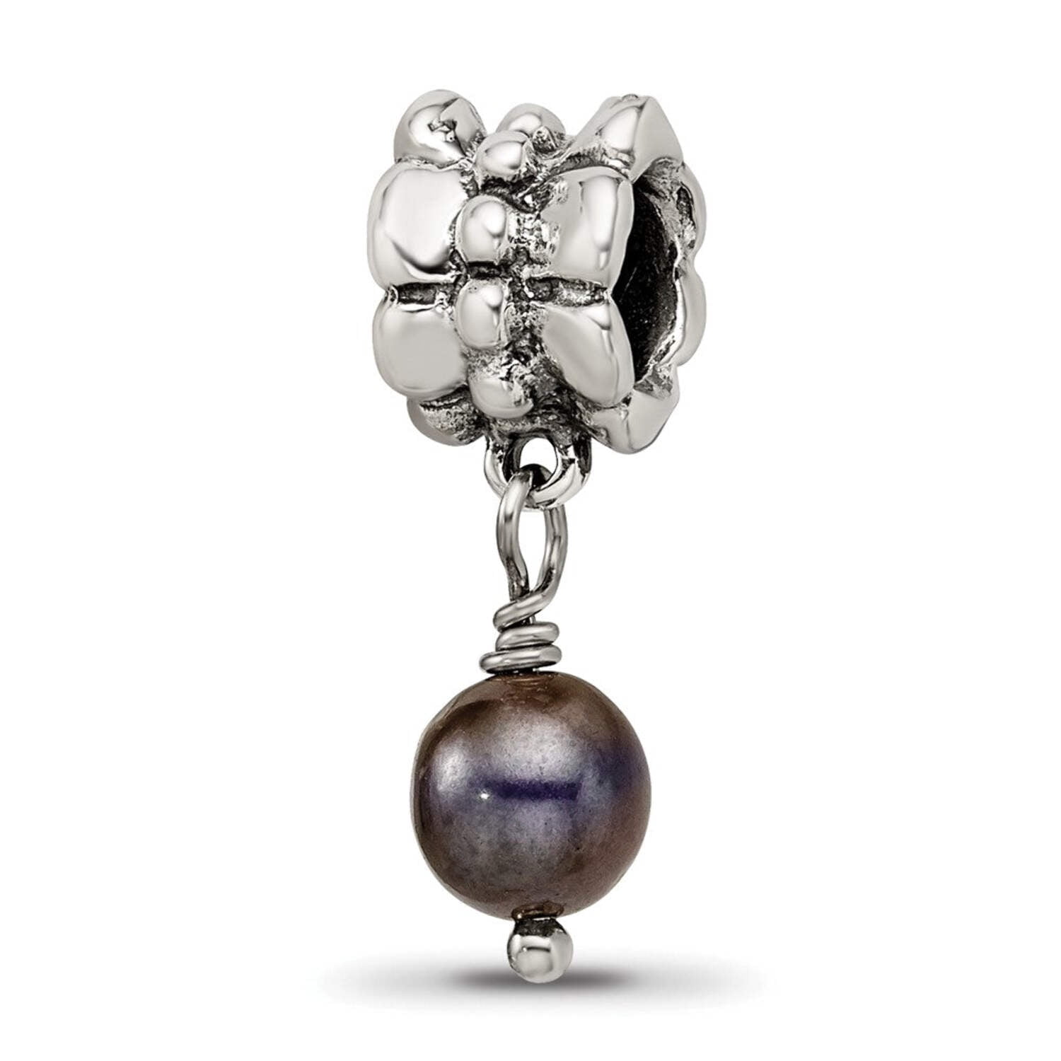 Reflection Beads Sterling Silver Reflections Grey FW Cultured Pearl ...