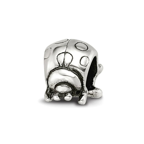 925 Sterling Silver Oxidized Reflections Ladybug Bead Charm 9.09x7.27mm Wide Pendant Necklace for Women