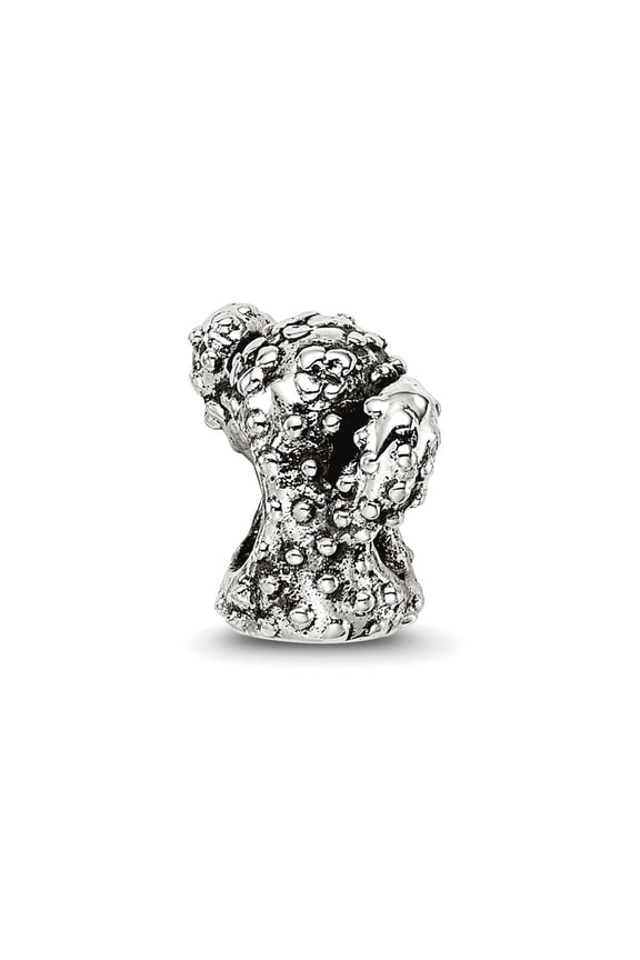925 Sterling Silver Oxidized Reflections Cactus Bead Charm 10x5.45mm Wide Pendant Necklace for Women