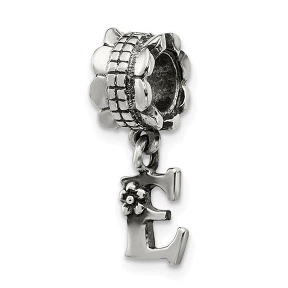 Reflection Beads Sterling Silver Reflections Letter E Dangle Bead