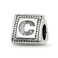 thumbnail image 1 of Reflection Beads QRS1429C Sterling Silver Letter C Triangle Block Bead, 1 of 4