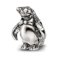 thumbnail image 1 of 925 Sterling Silver Polished Oxidized Reflections Penguin Bead Charm 12.73x11.82mm Wide Pendant Necklace for Women, 1 of 2