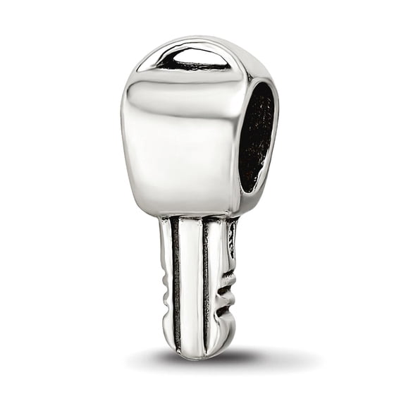 925 Sterling Silver Oxidized Reflections Key Bead Charm 13.64x5.45mm Wide Pendant Necklace for Women