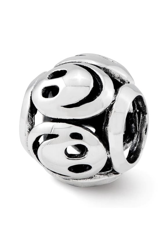 Sterling Silver Reflections Smiley Faces Bead