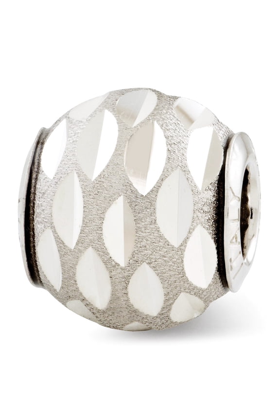 Reflection Beads QRS2823 Sterling Silver Velvet Diamond Cut Bead