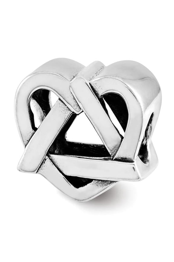 The Black Bow Adoption Symbol Bead Charm in Antiqued Sterling Silver