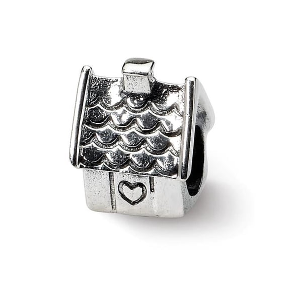 The Black Bow Sterling Silver House Bead Charm