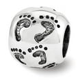 thumbnail image 1 of Sterling Silver Reflections Dad Mom & Baby Footprints Bead, 1 of 2